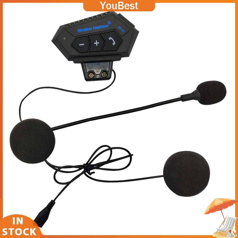 Tai Nghe Bluetooth Bt12 Csr8635 V4.0 + Edr Dùng Cho Mũ Bảo Hiểm