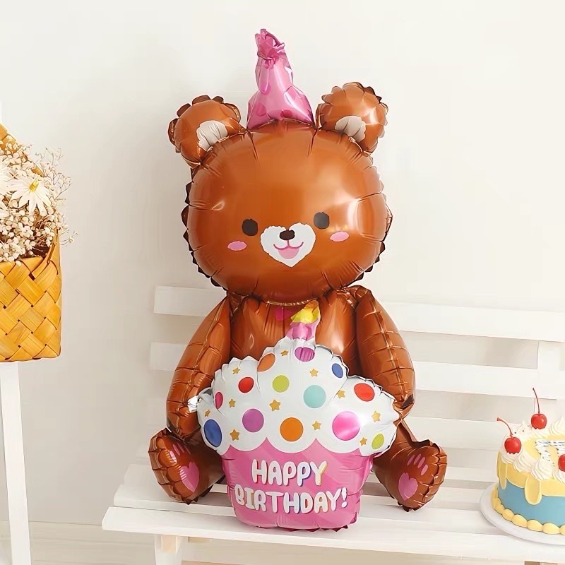 Bóng gấu nâu, gấu Teddy trang trí sinh nhật