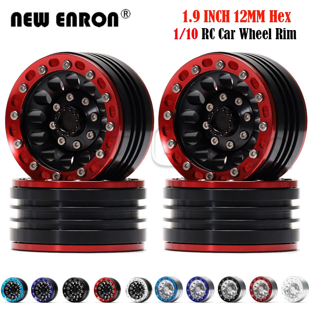 Rc 1:10 4Pc 1.9 inch Hợp kim Beadlock Hub Bánh xe cho RC Rock Crawler Car D90 D110 MST jimny MST TF2 TRX4 Tamiya Axial SCX10