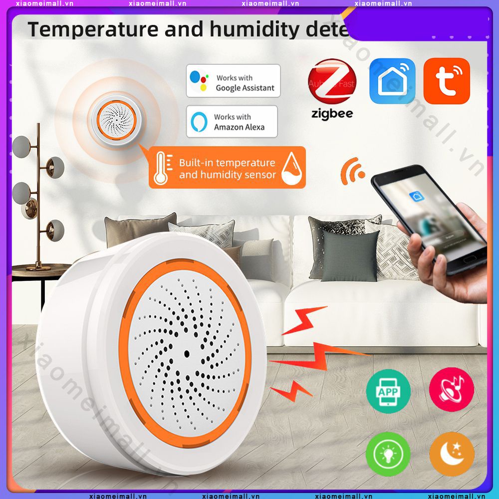 Neo Tuya Cảm Biến Zigbee Thông Minh Tích Hợp Còi Báo Động 3 Trong 1 (Xiaomeimall)