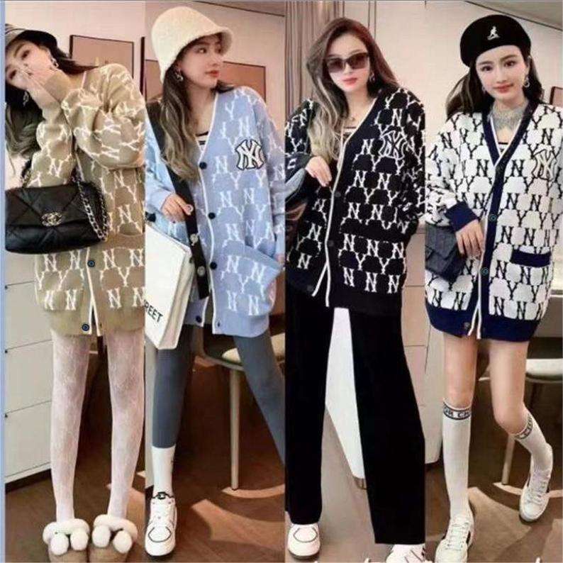 Áo Khoác Cardigan Len Thêu Chữ NY Hàng Quảng Châu Cao Cấp Loại 1 Có Sẵn
