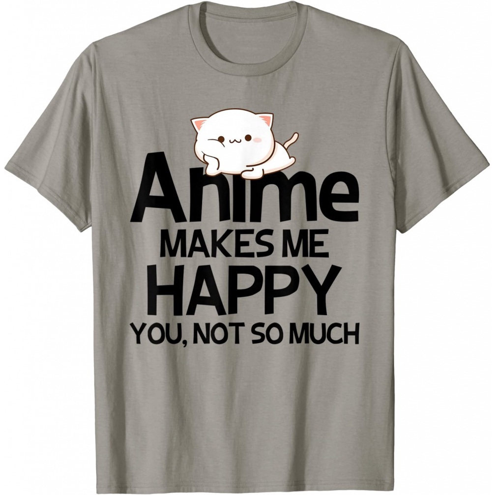 Áo Thun In Hình Anime Makes Me Happy You Not So Much Quà Tặng Cho Cặp Đôi