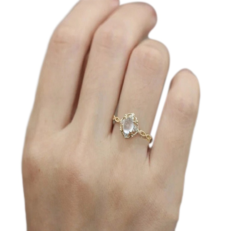 Nhẫn Bạc 925 Đính Đá Mắt Mèo Sang Trọng Cho Nữ