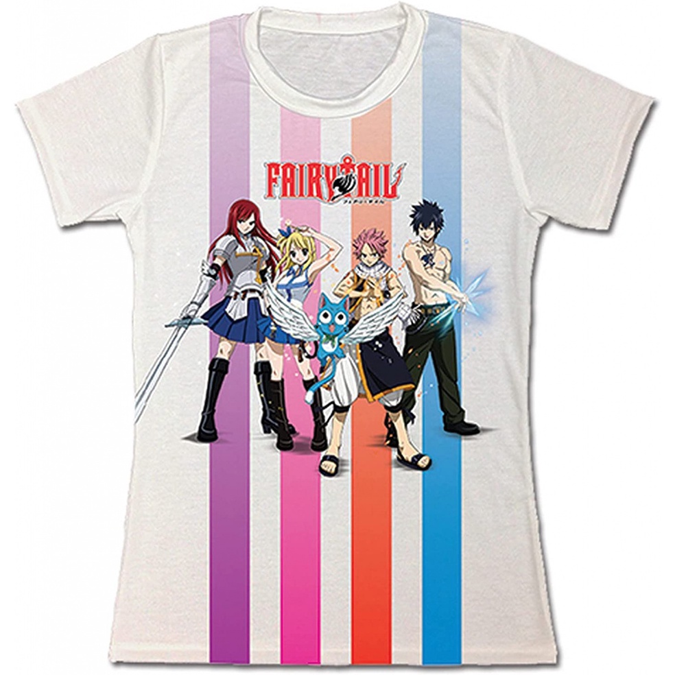 Áo Thun In Hình Truyện Tranh Fairy Tail-Group Với Dòng JRS Sublimation Tuyệt Vời Giải Trí Cho Nam Và Nữ