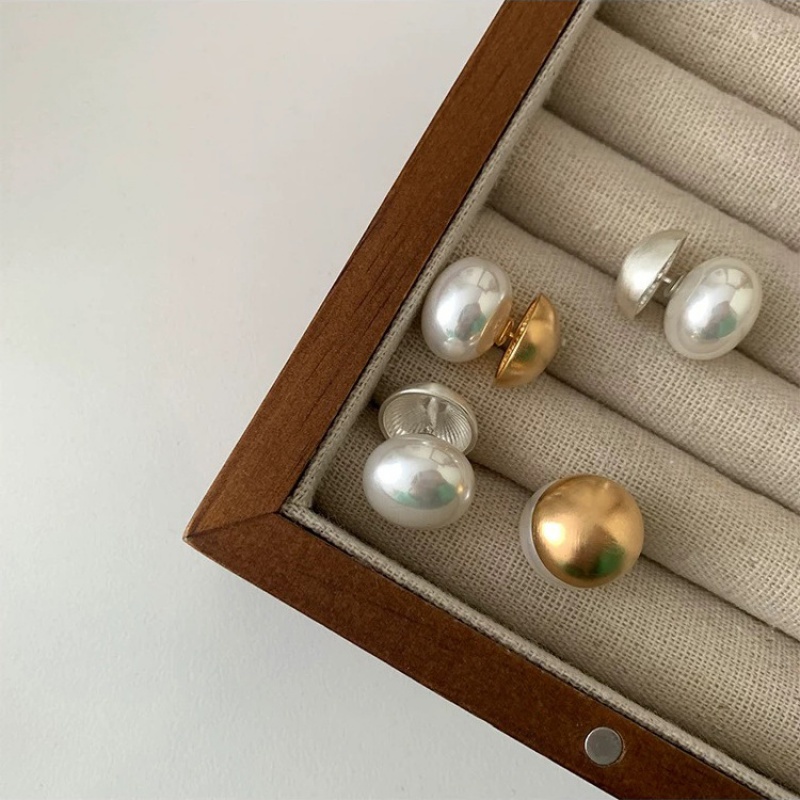 Bông Tai Ngọc Trai Bằng Kim Loại Thời Trang Cá Tính Cho Nữ