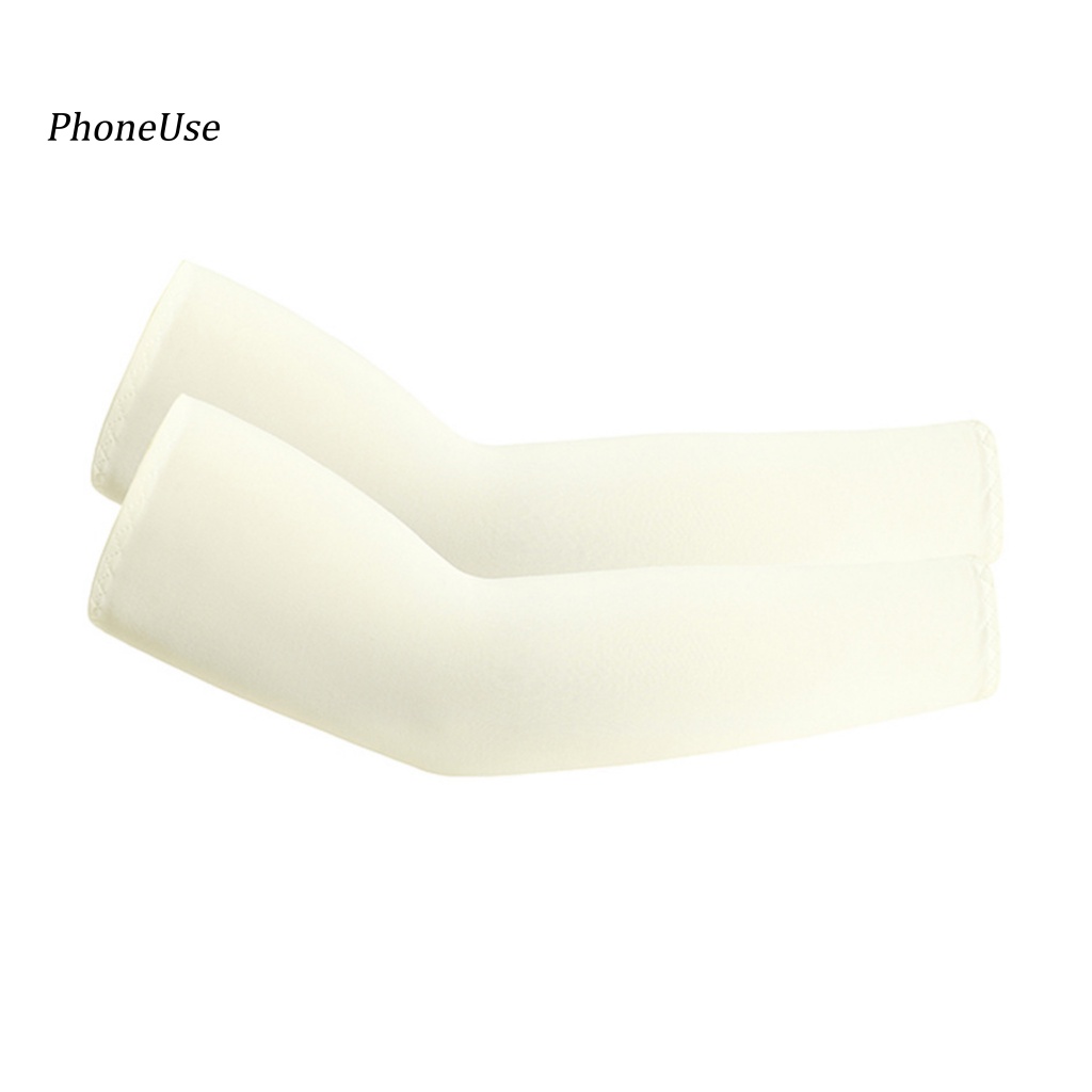 Set 2 Găng Tay Da PU Co Giãn Bảo Vệ Cánh Tay Chống Tia UV Khi Đạp Xe / Câu Cá