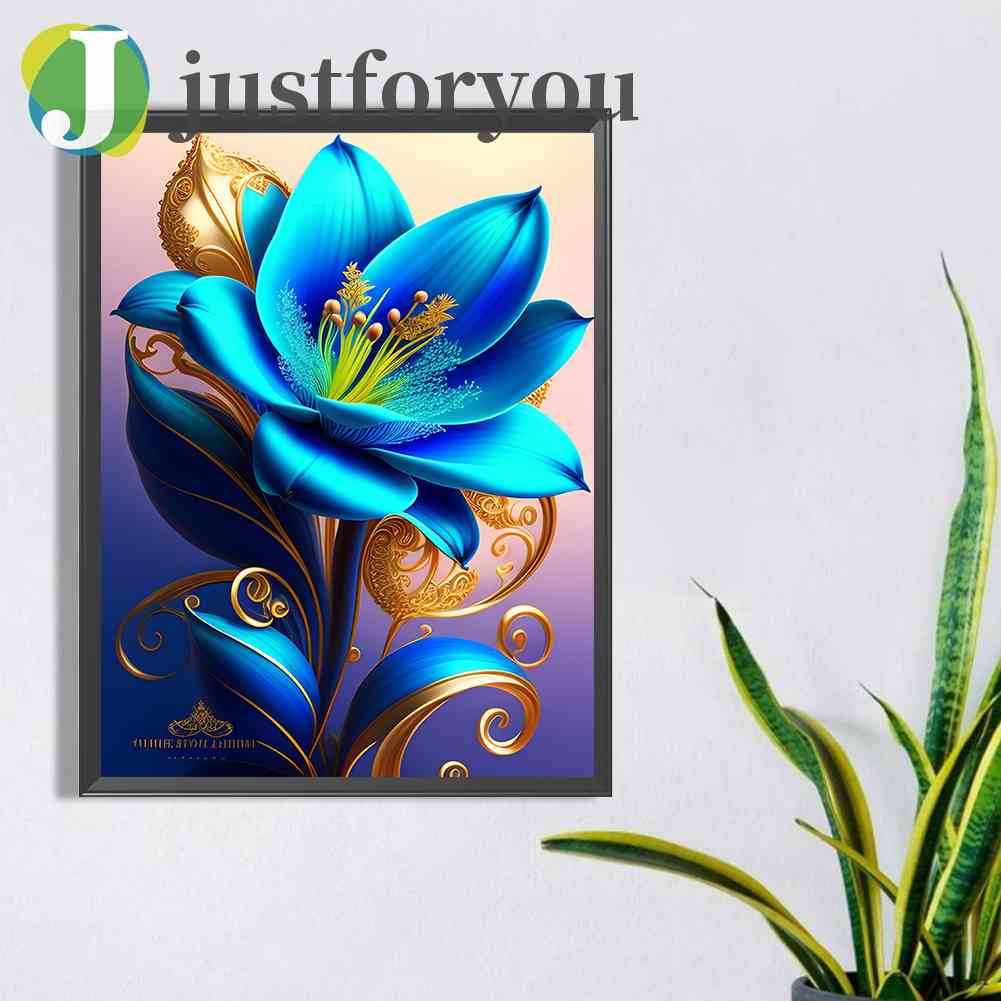 Tranh Đính Đá Kim Cương Toàn Bộ 5D DIY Hình Vẽ Hoa Trang Trí Nhà Cửa