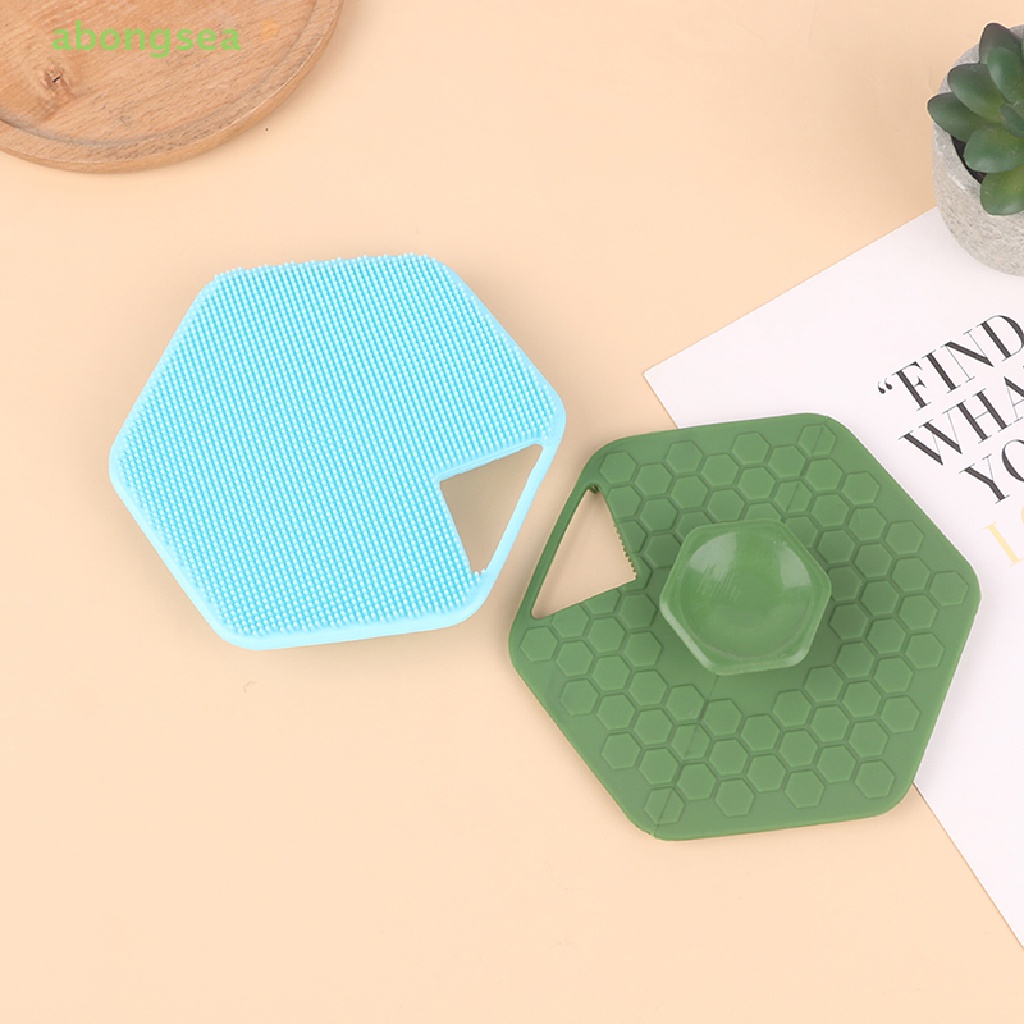 Abongsea Bàn Chải Tắm Massage Tẩy Tế Bào Chết Bằng Silicon Bền Dễ Sử Dụng