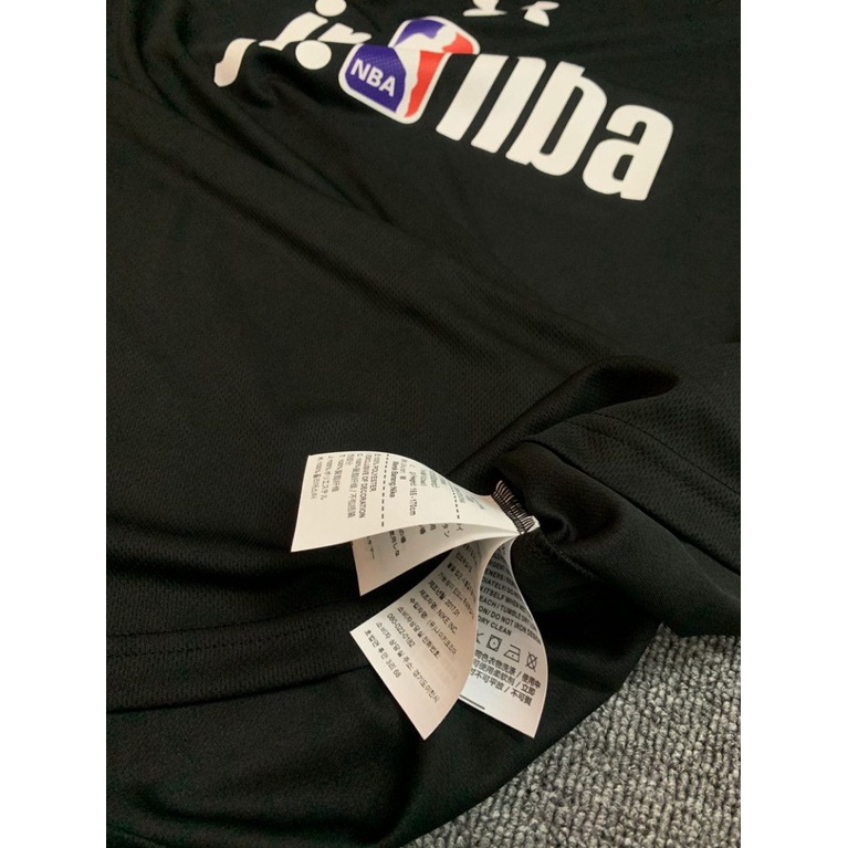 Áo Thun Bóng Rổ Tay Ngắn 3V3 Màu Đen Chất Liệu Khô Thoáng Nhanh Phong Cách Mỹ