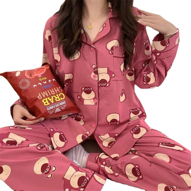 🍓Hàng có sẵn! Pyjama nữ hàn quốc quần đùi giá rẻ bộ mặc nhà nữ mùa hè chất liệu kate thái cao cấp bộ ngủ cđ