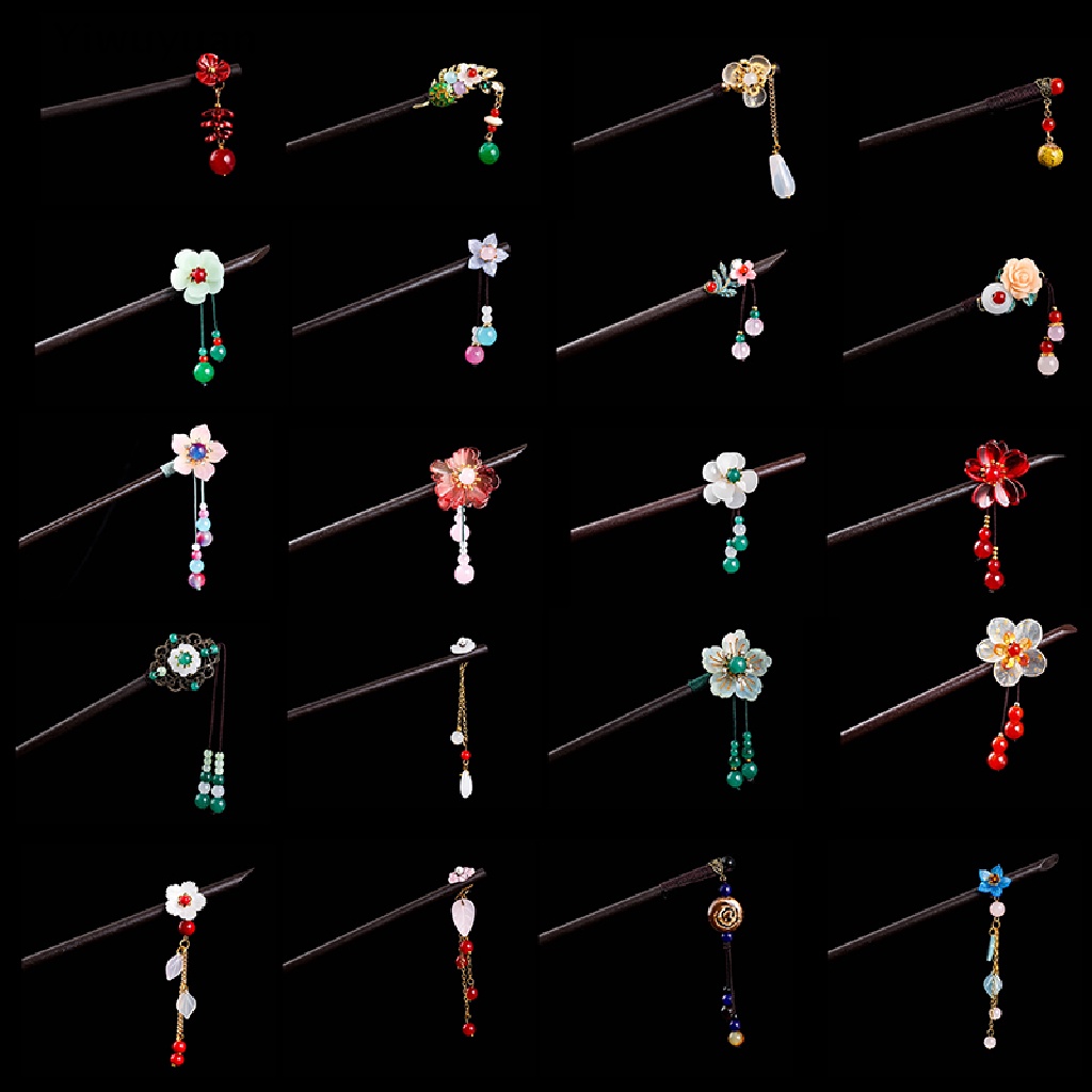 Trâm Cài Tóc Bằng Gỗ Hình Hoa Phong Cách Trung Quốc Cổ Điển Cho Nữ