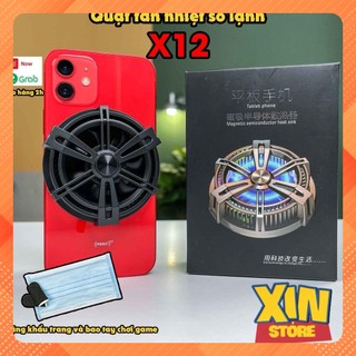 Quạt tản nhiệt X12 làm mát điện thoại và máy tính bảng bằng kim loại có nam châm