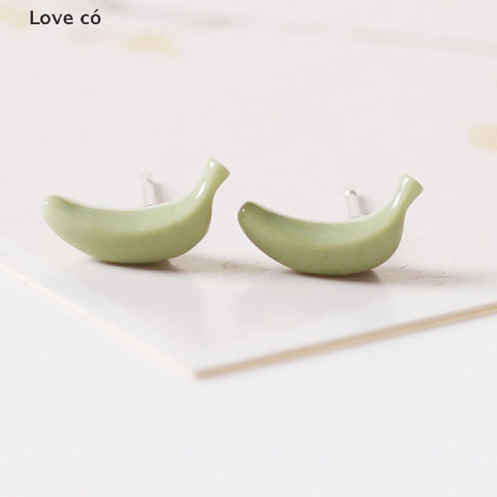 1 Đôi Bông Tai Hình Trái Cây Bằng Gốm Dễ Thương Dành Cho Nữ