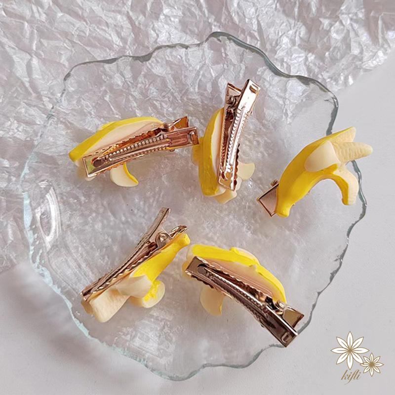 Kẹp Tóc Hình Quả Chuối Dễ Thương Sáng Tạo Vui Nhộn Cho Bé Gái