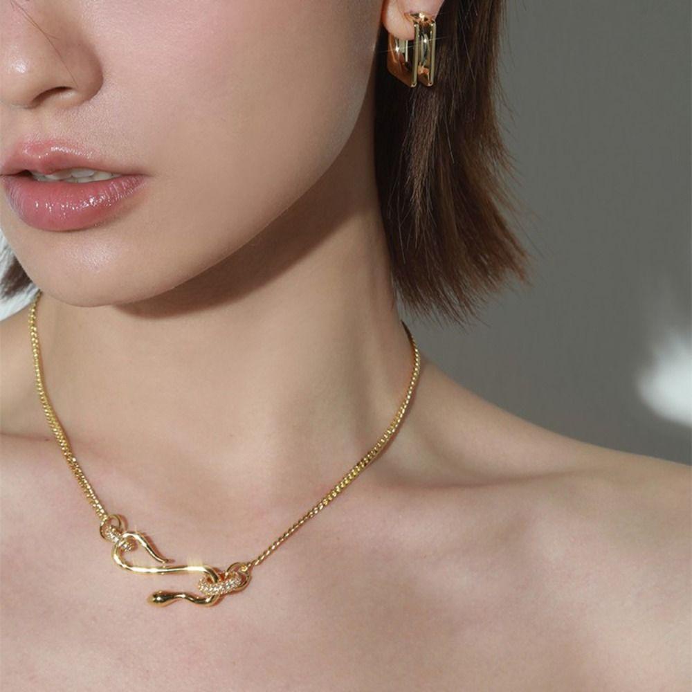 Vòng cổ Mặt Nhẫn WMES15H Phong Cách Punk Đơn Giản Thời Trang Cho Nữ