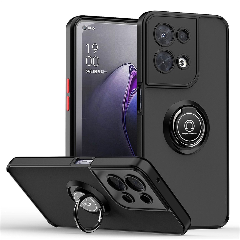 Ốp Điện Thoại Có Vòng Đỡ Nam Châm Cho OPPO Reno 9 8 T Pro Plus Reno9 Reno8 4G 5G REALME Reno 9Pro 9Promax 8Pro 8ProPlus 8T +