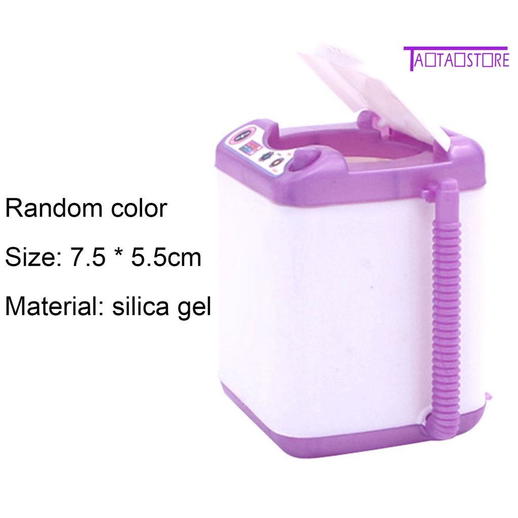Máy Giặt Đồ Chơi Mini Bằng Silicon Dễ Thương Cho Nhà Búp Bê