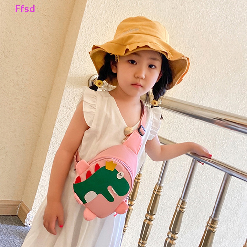 {Ffsd} Bán Chạy Ba Lô Đeo Chéo Ngực / Ngực Hình Khủng Long Hoạt Hình Dễ Thương Cho Bé Trai /