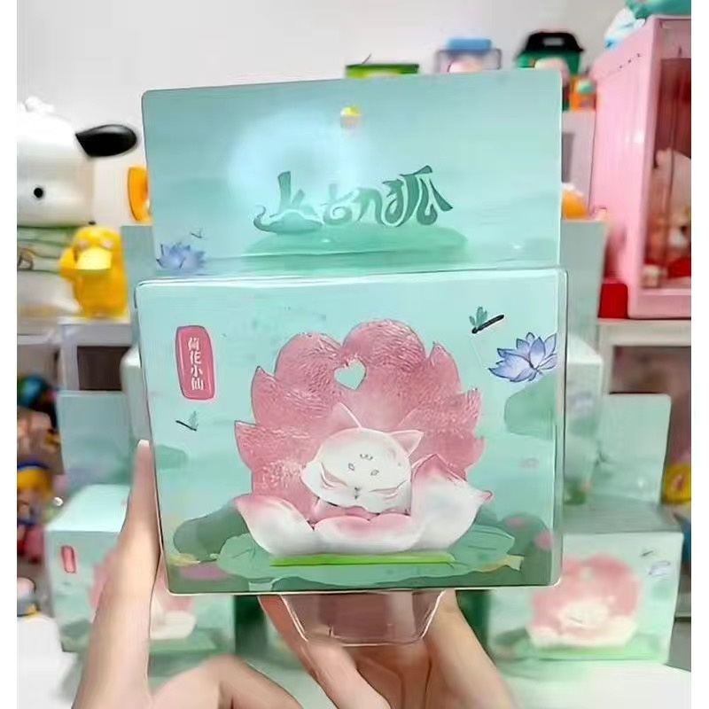 Đồ trang trí Búp Bê Cáo Chín Cáo Hoa Sen Có Thẻ Treo Trang Trí