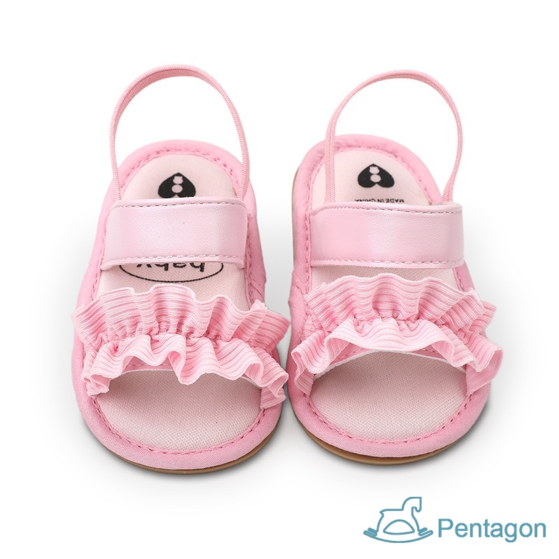 Xăng đan Đế Mềm Chống Trượt Đính Nơ Thời Trang Mùa Hè Cho Bé Gái