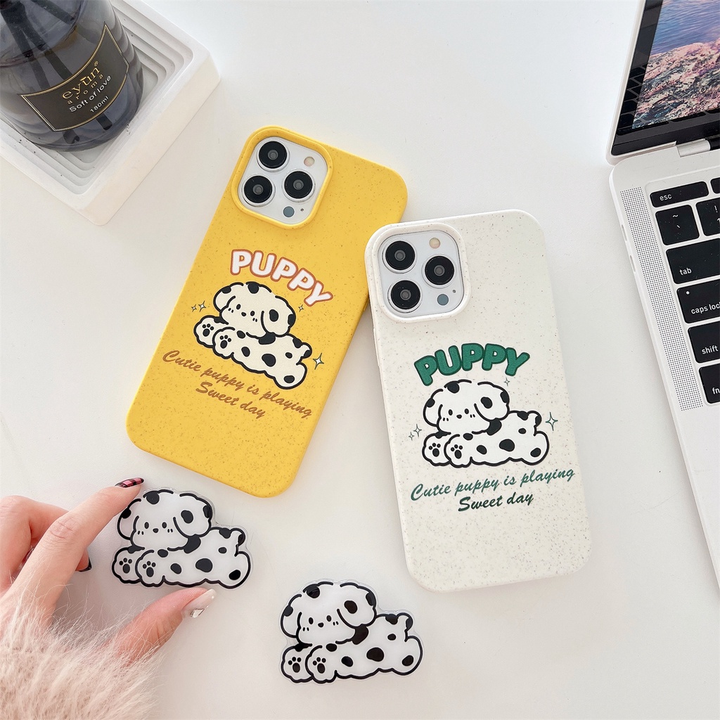 Ốp Điện Thoại TPU Silicon Mềm Chống Sốc Chống Rơi Hình Cún Dễ Thương Cho iphone 14 Pro Max 13 12 11