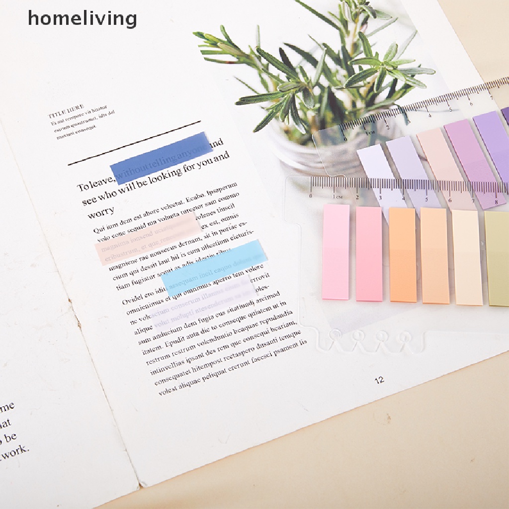 Homeliving Set 200 Tờ Giấy Dán Ghi Chú Đánh Dấu Trang Sách Hình Lá Cờ