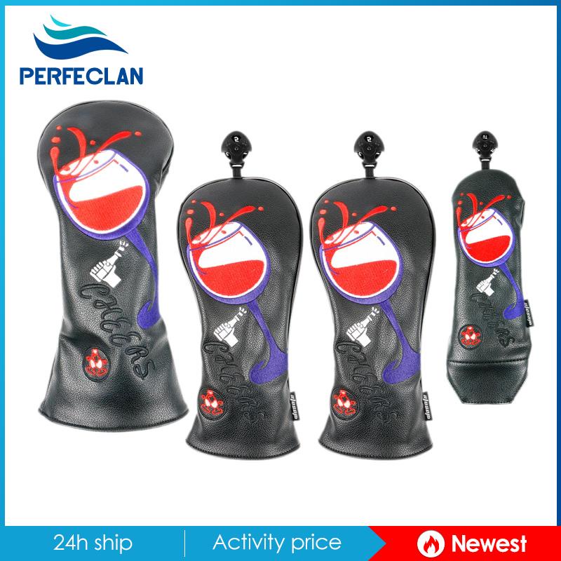 Set 4 Vỏ Bọc Đầu Gậy Đánh Golf Bằng PU Có Thể Thay Đổi Được