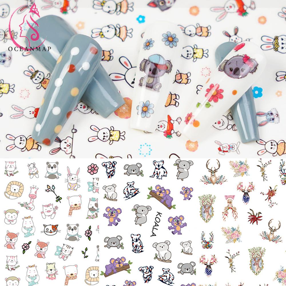 [Hàng mới về] Nhãn dán trang trí móng tay hình gấu 3D DIY dễ thương