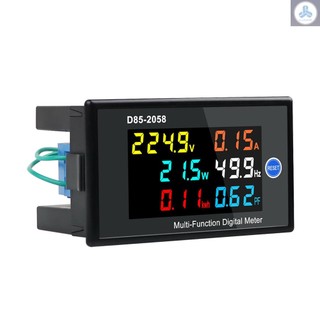 Multi-Function Single Phase Digital Meter LCD Display AC Voltage AC Current Power Frequency Electric Energy Power Factor Measurement Meter Monitor