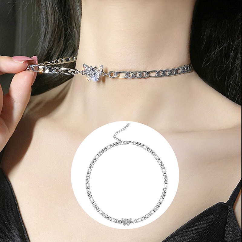Vòng Cổ Choker Mặt Bướm Đính Đá Sang Trọng