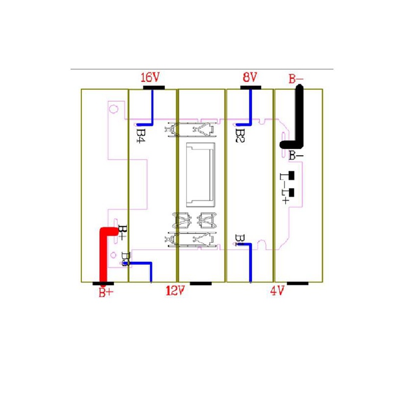 MAKITA Bộ 4 Bảng Mạch Bảo Vệ Pin Li-Ion BL1830 BMS PCB Bl18V BL1815 BL1860 LXT400 BL1850