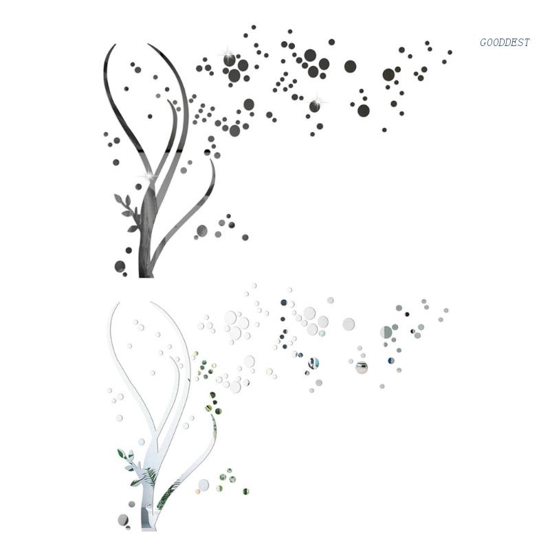 Miếng Dán Tường Hình Nhánh Cây Bằng Acrylic Tráng Gương Độc Đáo Trang Trí Nhà Cửa