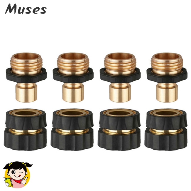 Set 4 Cặp Đầu Nối Ống Nước Tưới Cây 3 / 4 Inch Bằng Đồng Thau