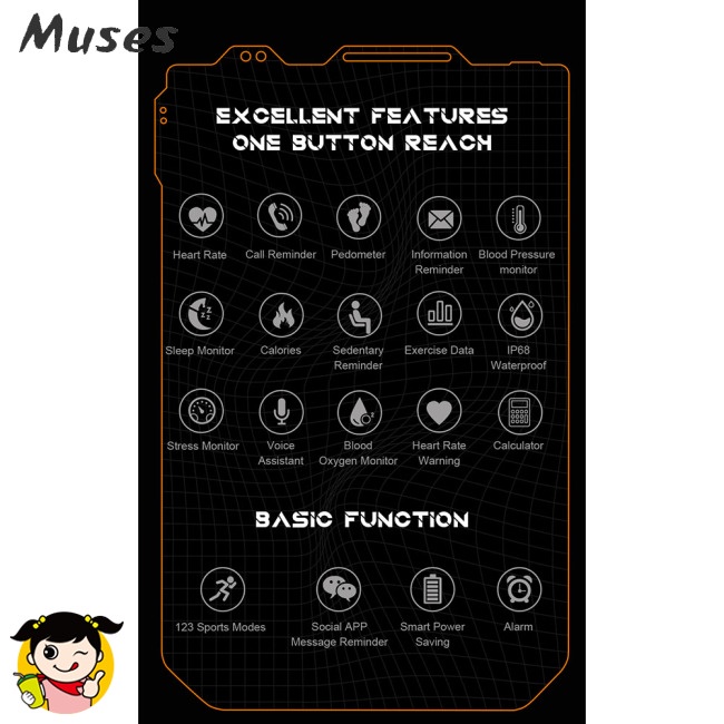 Đồng Hồ Thông Minh C20pro Màn Hình Hd 1.83 Inch Chống Thấm Nước Ip68 Kết Nối Bluetooth Chuyên Dụng