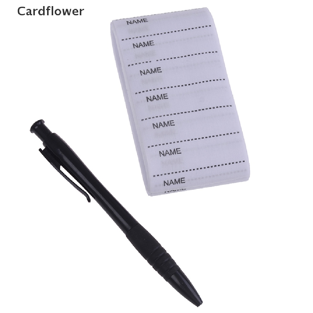 < Cardflower > Bộ Nhãn Tên Bằng Sắt Màu Trắng Có Thể Giặt Được Dùng Để Đánh Dấu Quần Áo