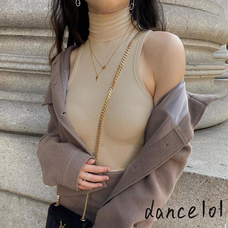 Áo Tank Top Cổ Lọ Màu Trơn Thời Trang Mùa Hè Cho Nữ 1O1