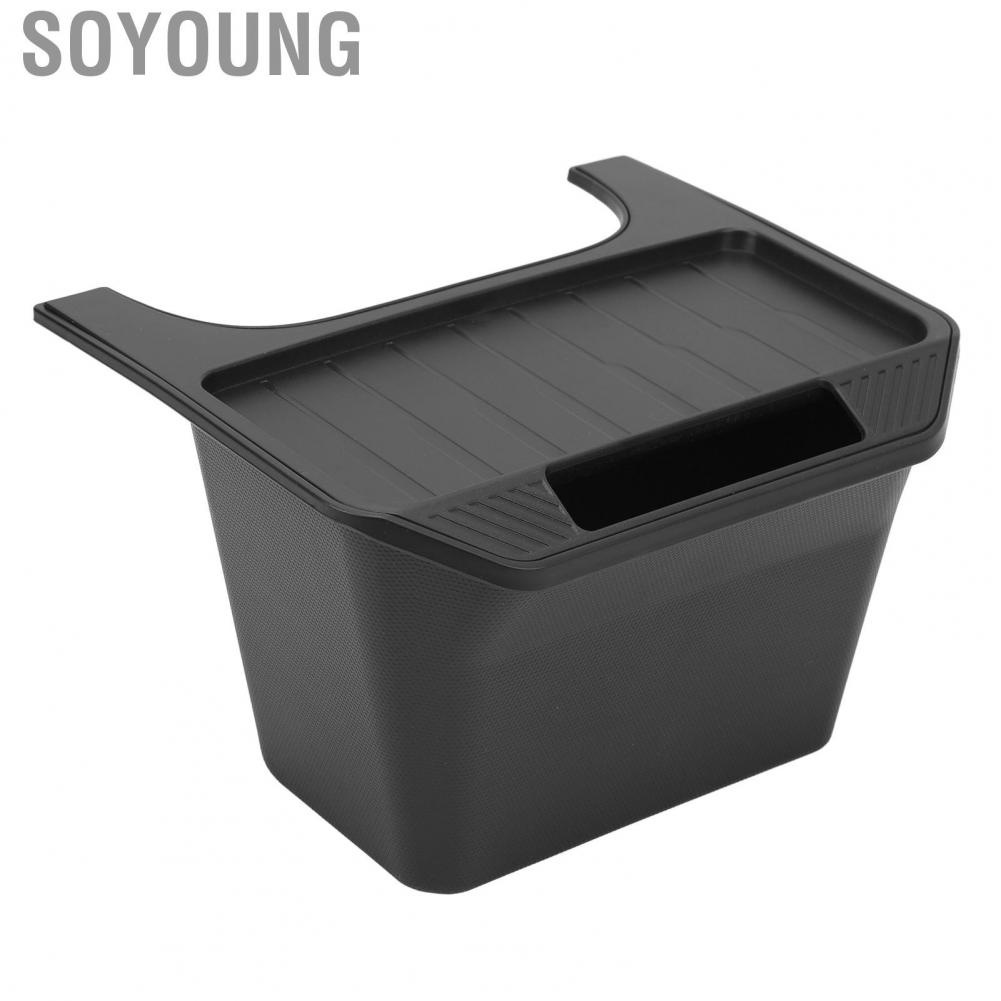 Soyoung Center Console Insert Organizer  Rounded Edges Car Rear Storage Box Ample Space Neat Comfortable Touch for Tesla Model Y