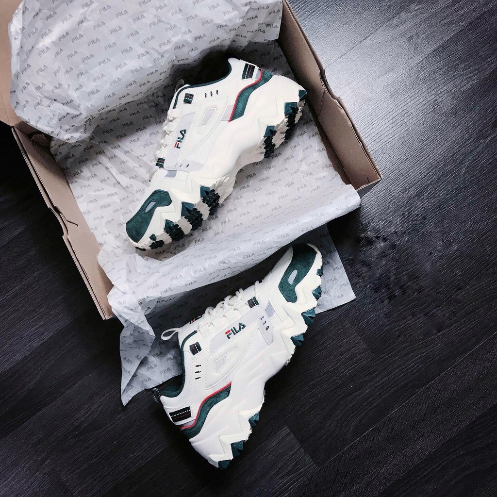 *CHÍNH HÃNG* Giày thể thao Sneaker FILA OAKMENT màu Xanh Lá - Green - Kem