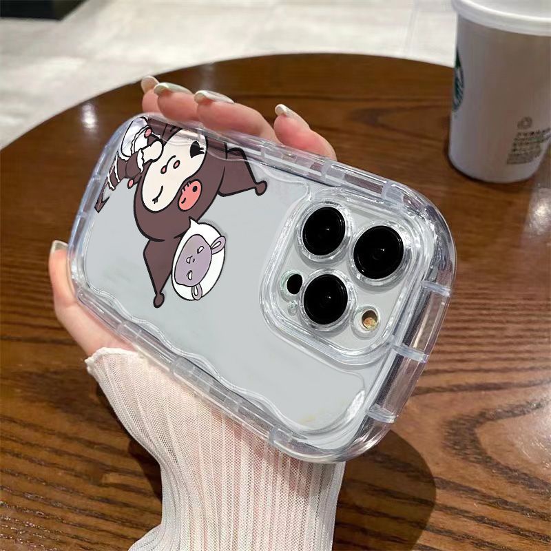 ✅Ốp Điện Thoại Dẻo Trong Suốt Họa Tiết Kuromi Dễ Thương Chống Sốc Cho Iphone11 / iphone14 Apple / xs13 promax xr8p 127 / K1U3