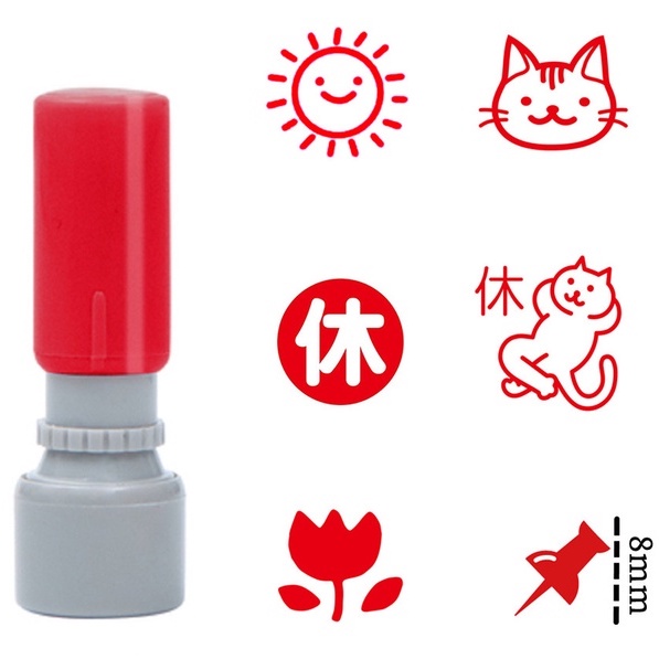 Con Dấu Mini 48 Kiểu Hình Tròn Màu Đỏ Dễ Thương Dùng Trang Trí Sổ Tay