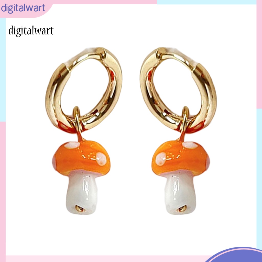 Kỹ Thuật Số| 1 Đôi Bông Tai Hình Nấm Thời Trang Nữ Tính