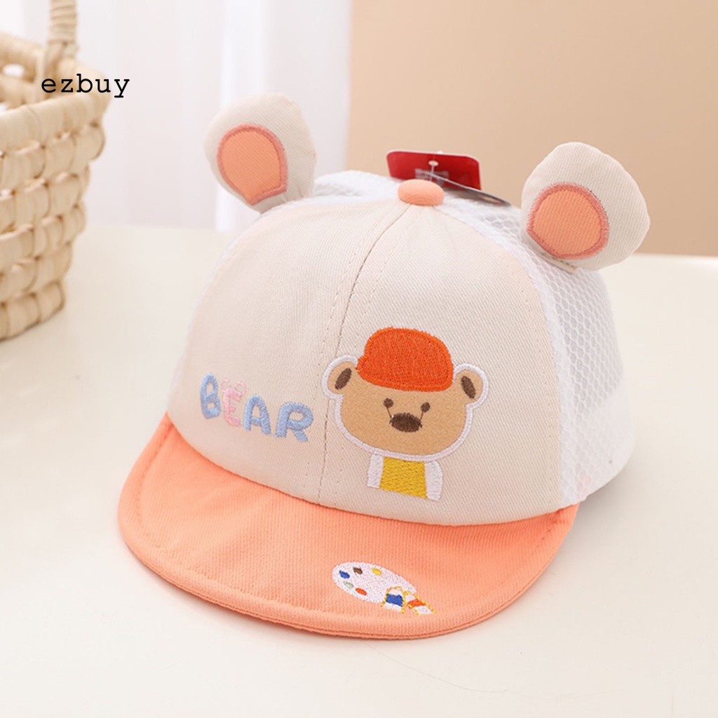 Mũ Lưỡi Trai Phối Lưới Họa Tiết Hoạt Hình In Chữ Thời Trang Mùa Hè Cho Bé