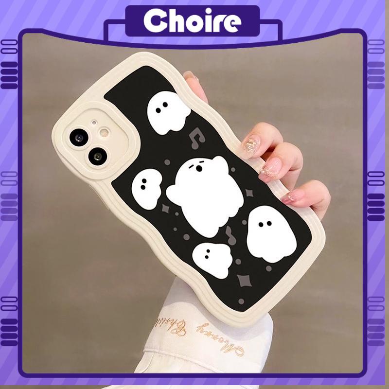 Ốp Điện Thoại Viền Gợn Sóng Hình Ma Cho iPhone 11/6/6S/7/8 plus xsmax-CH