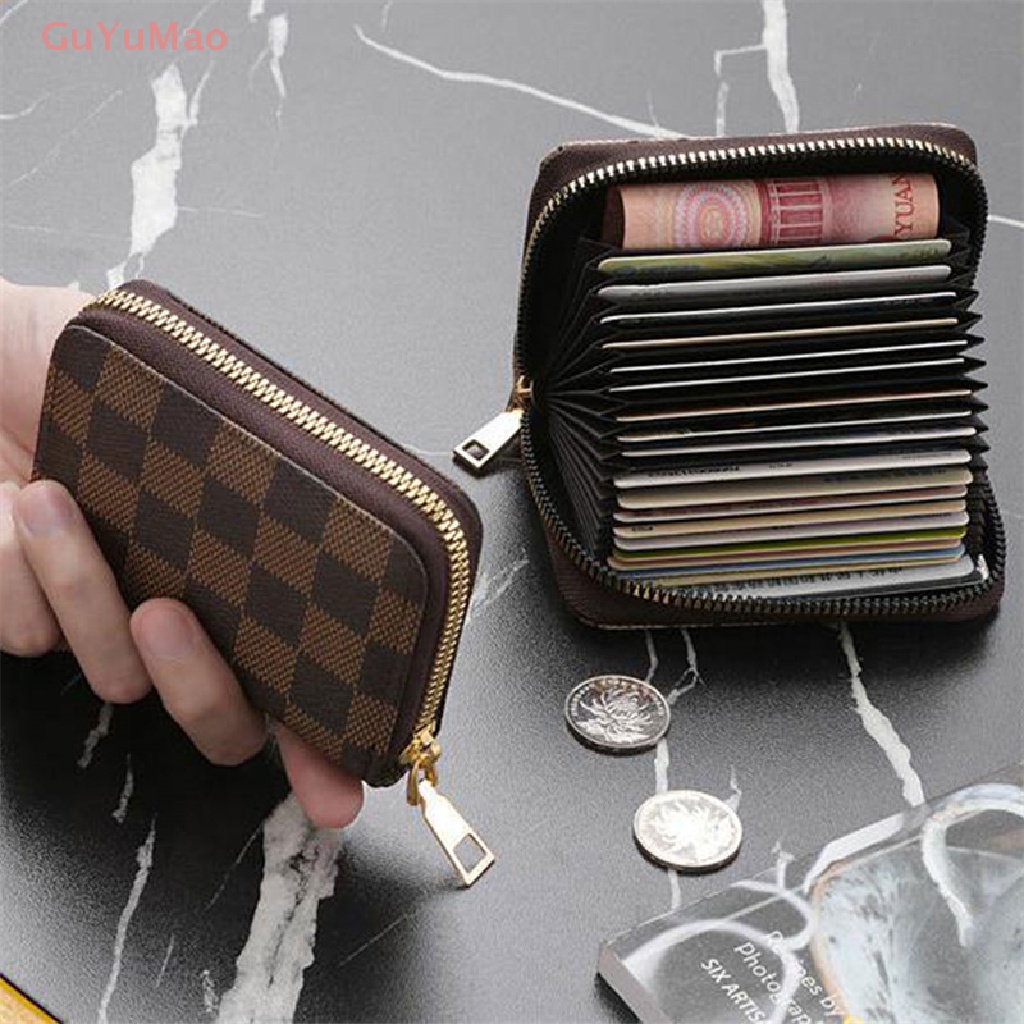 [cxGUYU] Ví Đựng Thẻ / Bằng Lái Xe / Tiền Xu Hai Dây Kéo Đa Năng PRTA