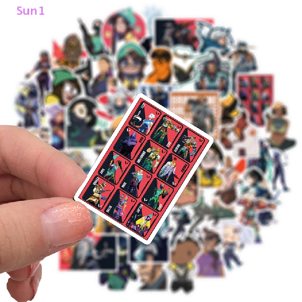 Set 50 Sticker Dán Trang Trí Đàn Guitar / Laptop / Ván Trượt DIY Bằng Chất Liệu PVC