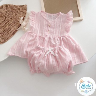 Bộ đũi hồng rời bé gái 7-18kg