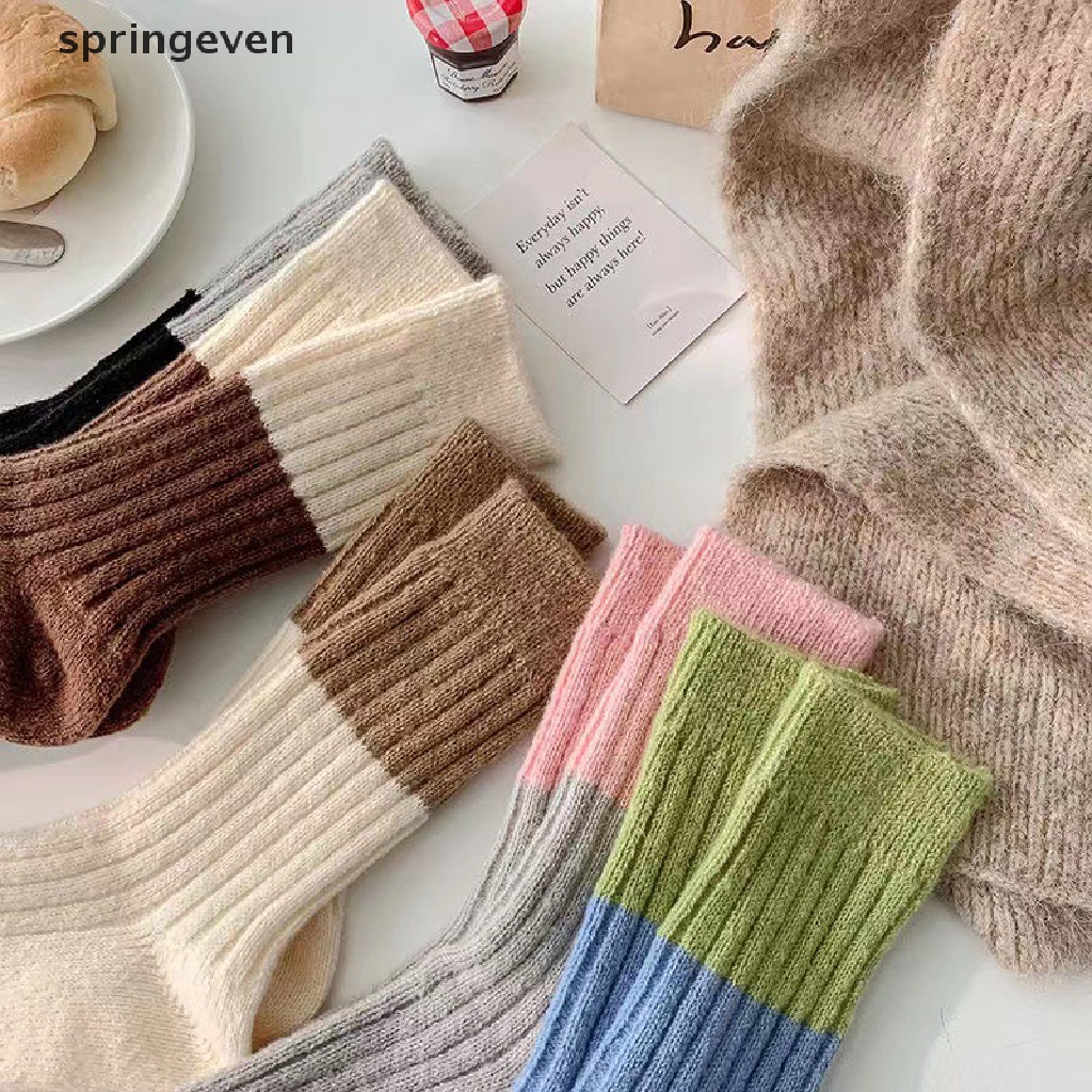 Vớ Lông Thỏ Dày Dặn Giữ Ấm Mùa Đông Màu Xám Hồng Phù Hợp Với Tất Cơ Bản Dành Cho Nữ