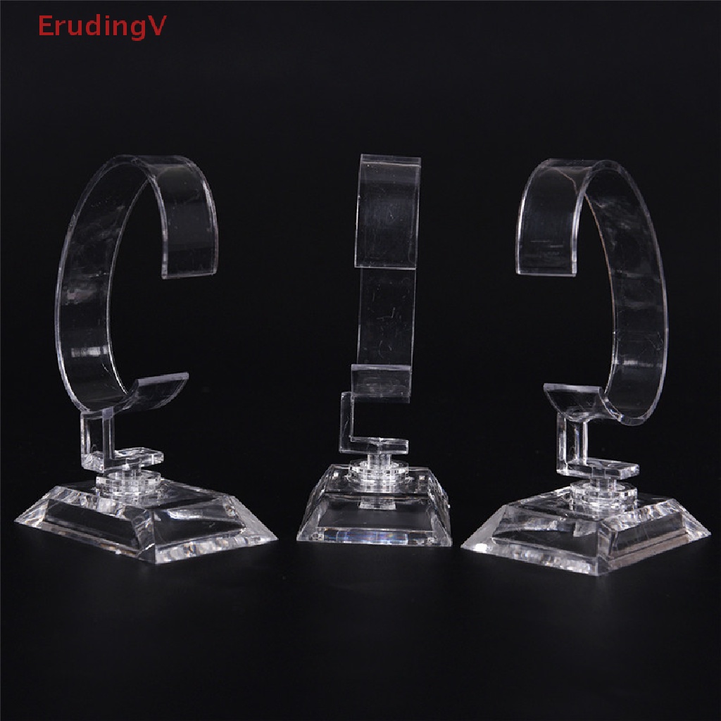 Bộ 2 Giá Đỡ Trưng Bày Trang Sức / Đồng Hồ Bằng Acrylic Trong Suốt Có Thể Tháo Rời