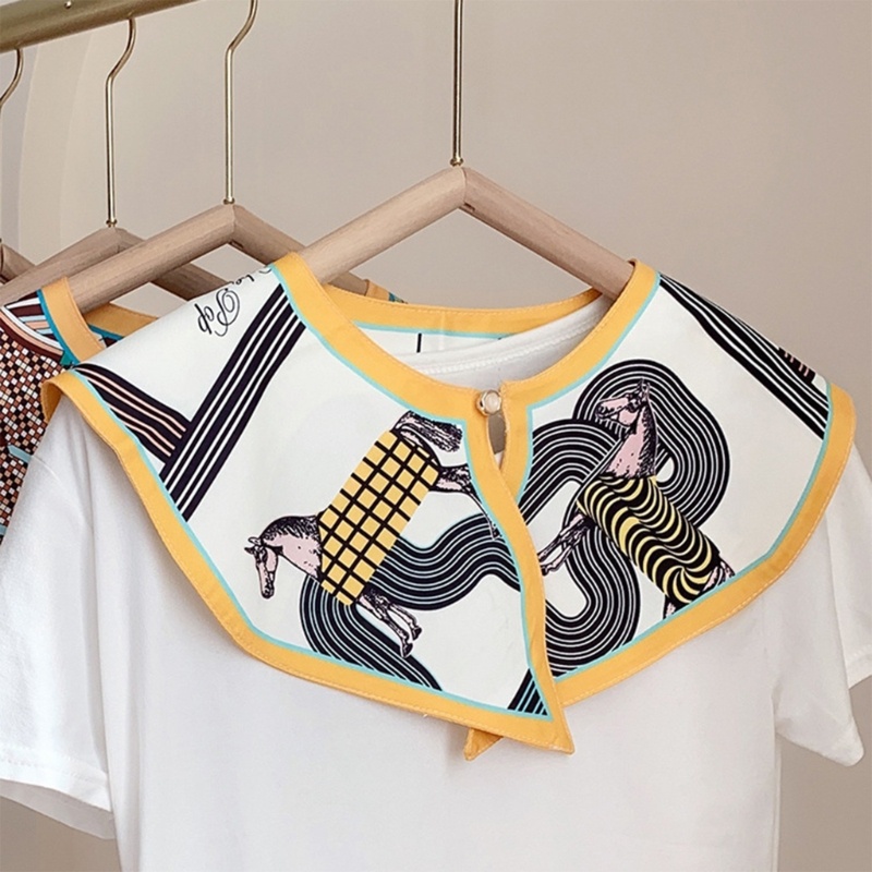 Cổ Áo Rời Cổ Áo Giả In Họa Tiết Thời Trang