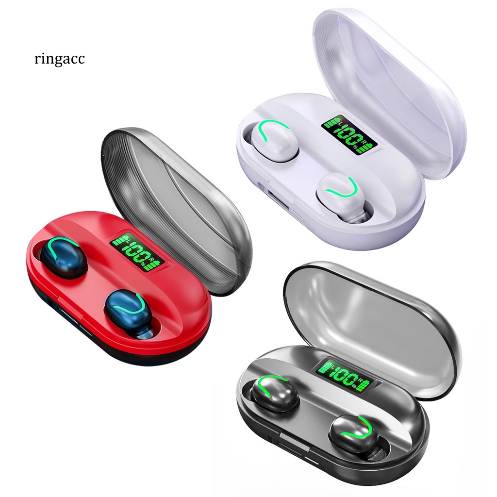 Tai Nghe Nhét Tai Bluetooth 5.0 Không Dây RGA T2 Âm Thanh Nổi Giảm Tiếng Ồn Có Đèn LED Chất Lượng Cao